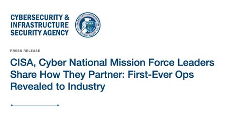 emf cnmf|CISA, Cyber National Mission Force Leaders Share How They .